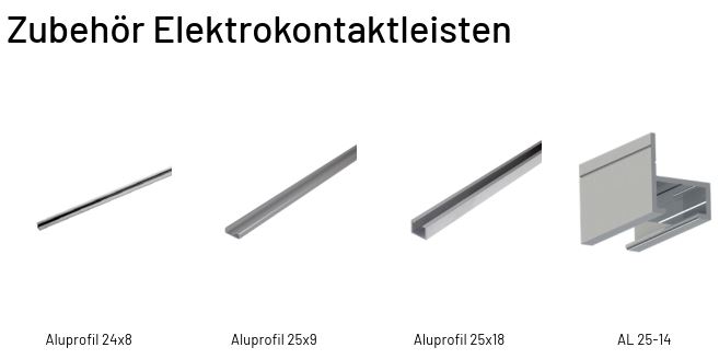 Marantec Aluminiumprofile für die Kontaktleiste